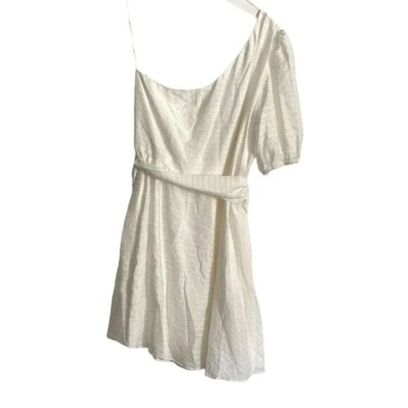 NWOT Nine West One-Shoulder Fit-and-Flare Dress asymmetrical gorgeous SZ LG - Picture 2 of 4